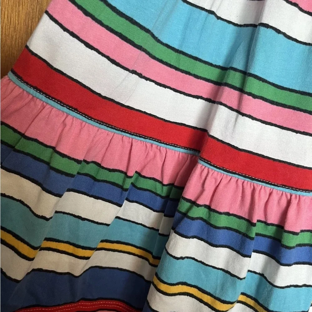 Hanna Andersson Girls Multicolored Striped Dress Size 8